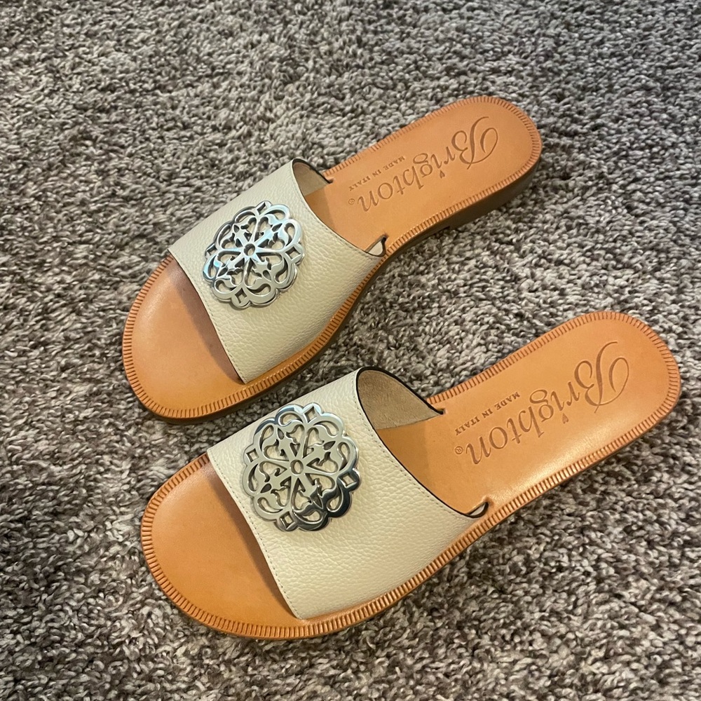 Brighton Women's White Sandals - Picture 2 of 4